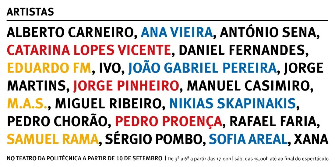 Read more about the article 21 ARTISTAS PLÁSTICOS NO TEATRO DA POLITÉCNICA
